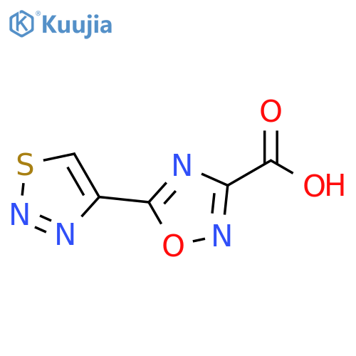 5-(1,2,3-thiadiazol-4-yl)-1,2,4-oxadiazole-3-carboxylic acid structure
