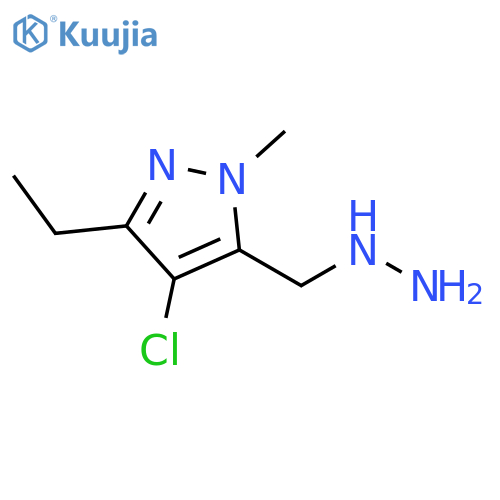 4-CHLORO-3-ETHYL-5-(HYDRAZINYLMETHYL)-1-METHYL-1H-PYRAZOLE structure