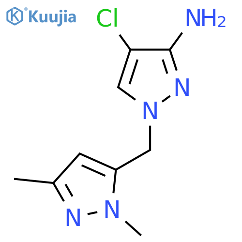 4-chloro-1-(1,3-dimethyl-1H-pyrazol-5-yl)methyl-1H-pyrazol-3-amine structure