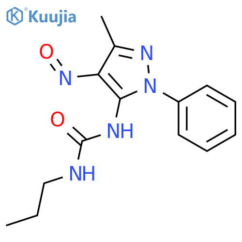 Urea, N-(3-methyl-4-nitroso-1-phenyl-1H-pyrazol-5-yl)-N'-propyl- structure