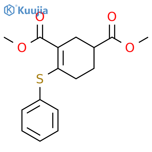 3-Cyclohexene-1,3-dicarboxylic acid, 4-(phenylthio)-, dimethyl ester structure