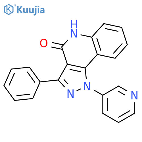 4H-Pyrazolo[4,3-c]quinolin-4-one, 1,5-dihydro-3-phenyl-1-(3-pyridinyl)- structure