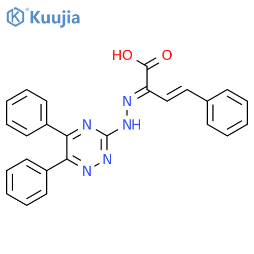 3-BUTENOIC ACID, 2-[(5,6-DIPHENYL-1,2,4-TRIAZIN-3-YL)HYDRAZONO]-4-PHENYL- structure