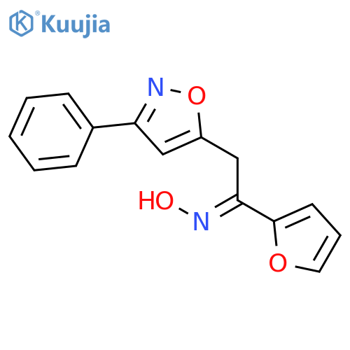 Ethanone, 1-(2-furanyl)-2-(3-phenyl-5-isoxazolyl)-, oxime structure