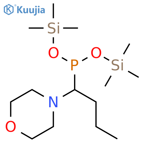 Phosphonous acid, [1-(4-morpholinyl)butyl]-, bis(trimethylsilyl) ester structure