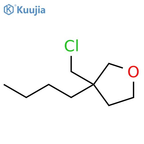 Furan, 3-butyl-3-(chloromethyl)tetrahydro- structure
