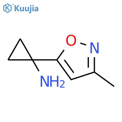 1-(3-methyl-1,2-oxazol-5-yl)cyclopropan-1-amine structure