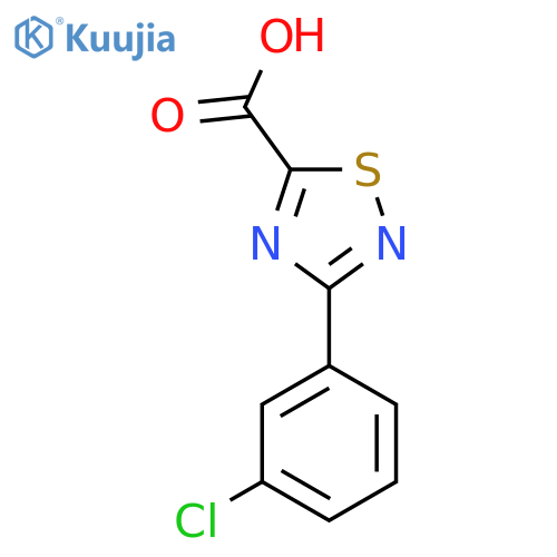 3-(3-Chlorophenyl)-1,2,4-thiadiazole-5-carboxylic acid structure