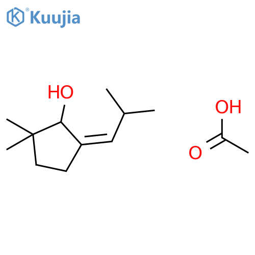 Cyclopentanol, 2,2-dimethyl-5-(2-methylpropylidene)-, acetate, (±)- structure
