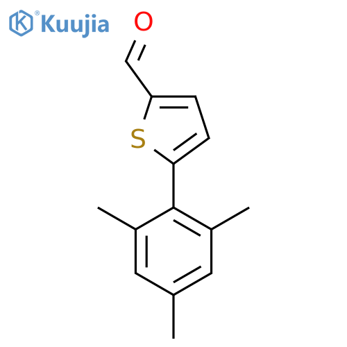 5-(2,4,6-trimethylphenyl)thiophene-2-carbaldehyde structure