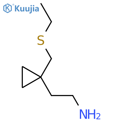 2-{1-(ethylsulfanyl)methylcyclopropyl}ethan-1-amine structure