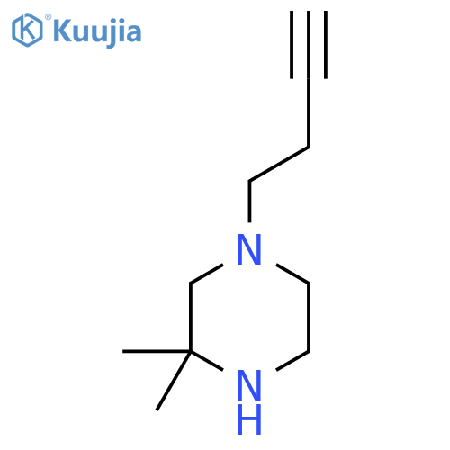 1-(but-3-yn-1-yl)-3,3-dimethylpiperazine structure