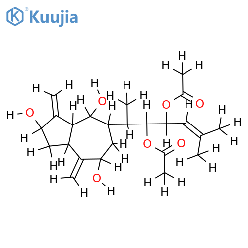 12,13-Di-Ac-(3beta,6beta,9alpha,12xi,13xi)-4,10,14-Prenylguaiatriene-3,6,9,12,13-pentol structure
