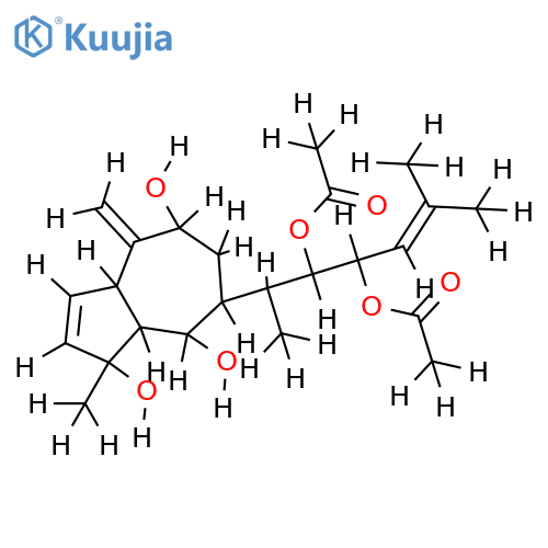 12,13-Di-Ac-(4xi,6beta,9alpha,12xi,13xi)-2,10(18),14-Prenylguaiatriene-4,6,9,12,13-pentol structure