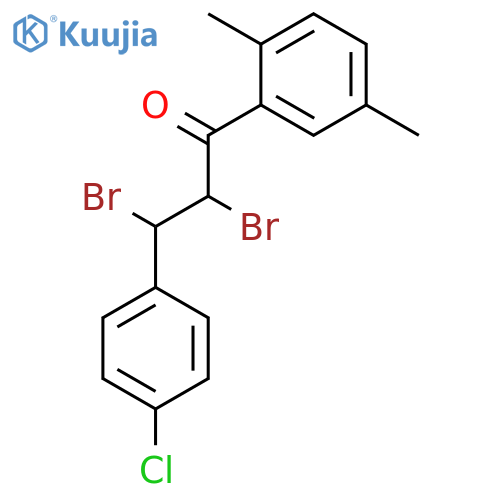 1-Propanone, 2,3-dibromo-3-(4-chlorophenyl)-1-(2,5-dimethylphenyl)- structure
