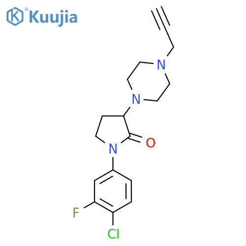 1-(4-Chloro-3-fluorophenyl)-3-(4-prop-2-ynylpiperazin-1-yl)pyrrolidin-2-one structure