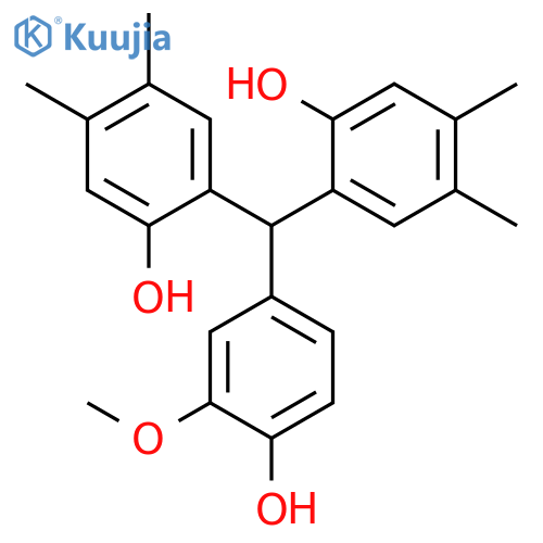 Phenol, 2,2'-[(4-hydroxy-3-methoxyphenyl)methylene]bis[4,5-dimethyl- structure