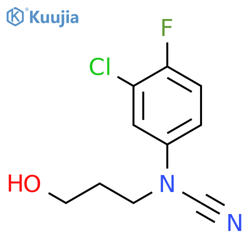 3-(3-chloro-4-fluorophenyl)(cyano)aminopropan-1-ol structure