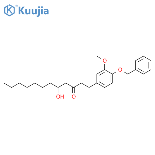 3-DODECANONE, 5-HYDROXY-1-[3-METHOXY-4-(PHENYLMETHOXY)PHENYL]- structure