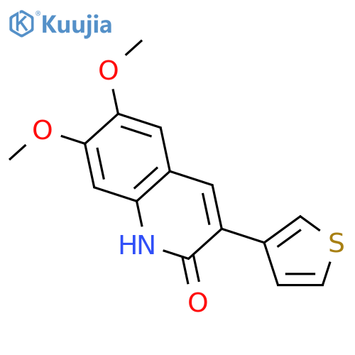 2(1H)-Quinolinone, 6,7-dimethoxy-3-(3-thienyl)- structure