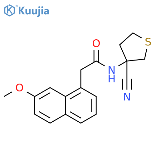 N-(3-Cyanotetrahydro-3-thienyl)-7-methoxy-1-naphthaleneacetamide structure