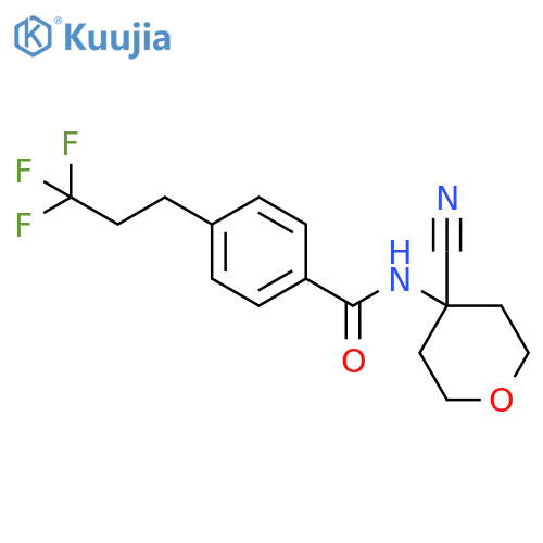 N-(4-Cyanotetrahydro-2H-pyran-4-yl)-4-(3,3,3-trifluoropropyl)benzamide structure