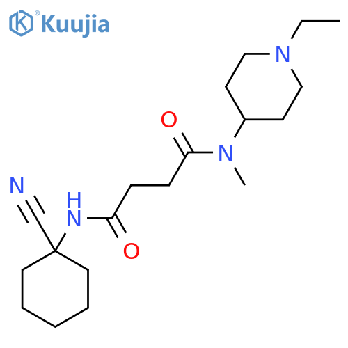 N'-(1-cyanocyclohexyl)-N-(1-ethylpiperidin-4-yl)-N-methylbutanediamide structure