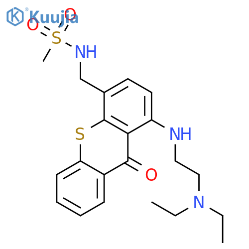 Methanesulfonamide,N-[[1-[[2-(diethylamino)ethyl]amino]-9-oxo-9H-thioxanthen-4-yl]methyl]- structure