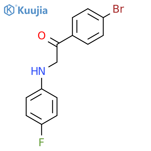 Ethanone, 1-(4-bromophenyl)-2-[(4-fluorophenyl)amino]- structure