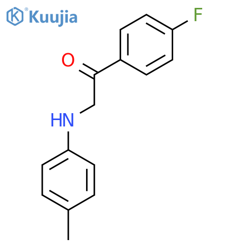 Ethanone, 1-(4-fluorophenyl)-2-[(4-methylphenyl)amino]- structure