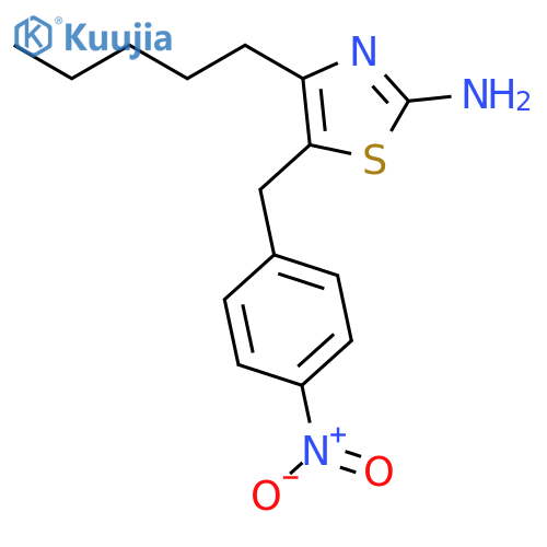 2-THIAZOLAMINE, 5-[(4-NITROPHENYL)METHYL]-4-PENTYL- structure