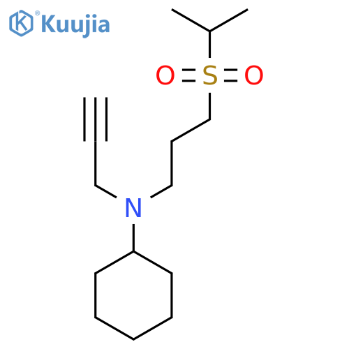 N-(prop-2-yn-1-yl)-N-3-(propane-2-sulfonyl)propylcyclohexanamine structure