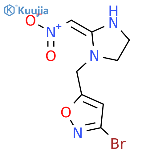 Isoxazole, 3-bromo-5-[[2-(nitromethylene)-1-imidazolidinyl]methyl]- structure