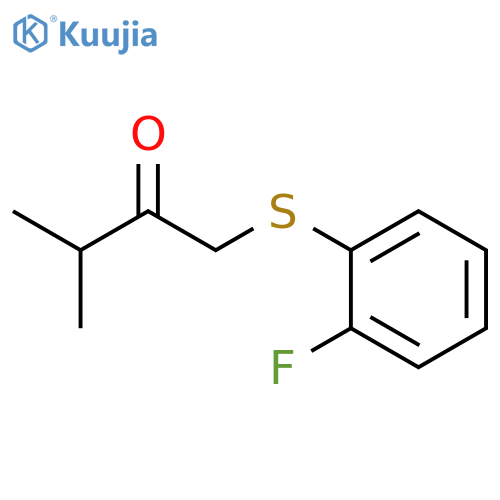 2-Butanone, 1-[(2-fluorophenyl)thio]-3-methyl- structure