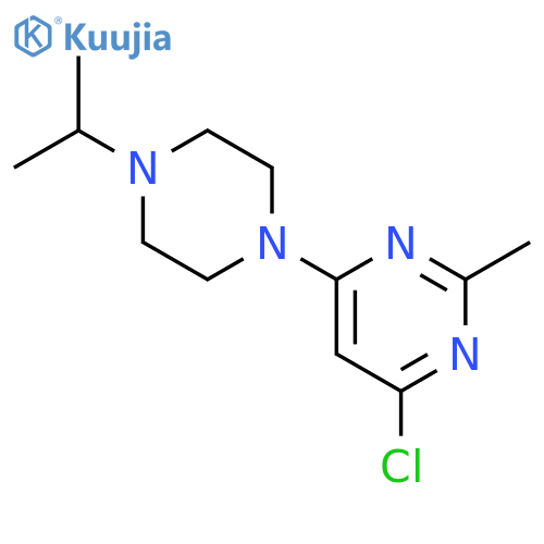 4-chloro-6-(4-isopropylpiperazin-1-yl)-2-methylpyrimidine structure