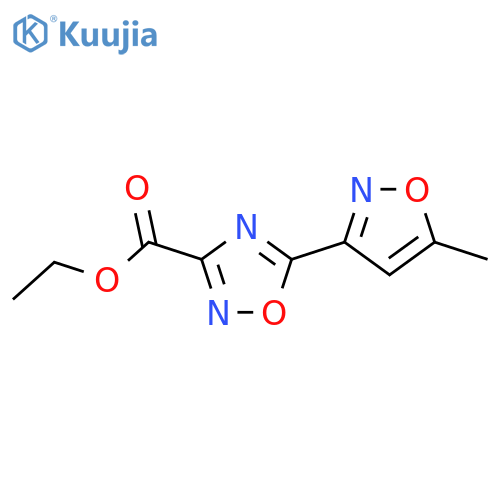 ethyl 5-(5-methyl-1,2-oxazol-3-yl)-1,2,4-oxadiazole-3-carboxylate structure