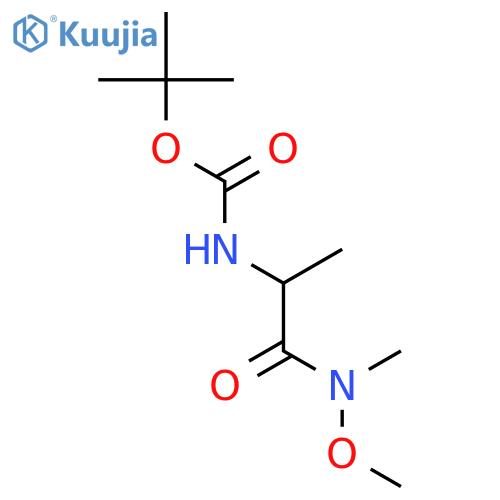 (R)-Tert-butyl 1-(methoxy(methyl)amino)-1-oxopropan-2-ylcarbamate structure