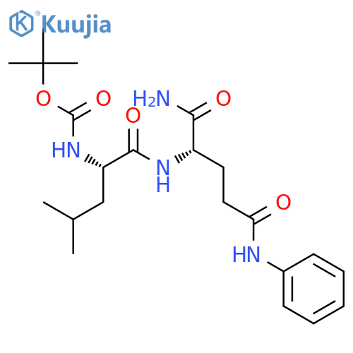 L-Glutamamide, N-[(1,1-dimethylethoxy)carbonyl]-L-leucyl-N5-phenyl- structure