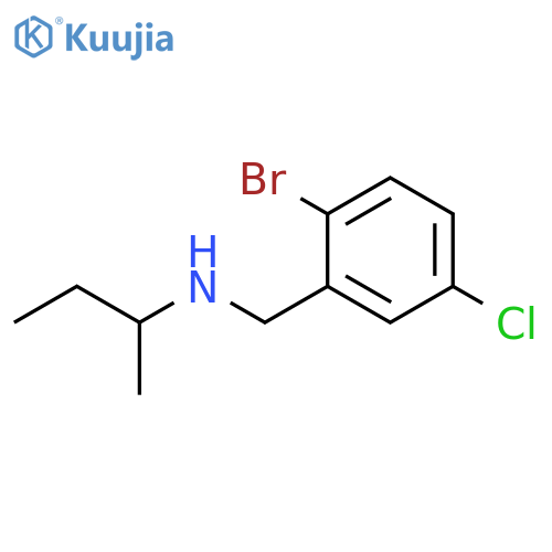 (2-bromo-5-chlorophenyl)methyl(butan-2-yl)amine structure
