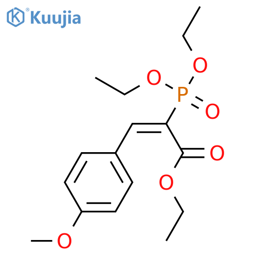 2-Propenoic acid,2-(diethoxyphosphinyl)-3-(4-methoxyphenyl)-, ethyl ester structure