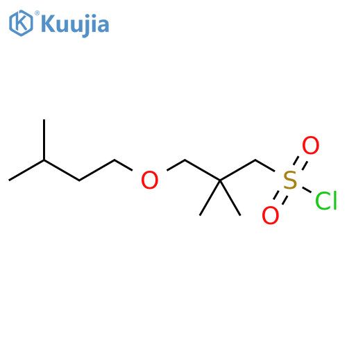 2,2-dimethyl-3-(3-methylbutoxy)propane-1-sulfonyl chloride structure