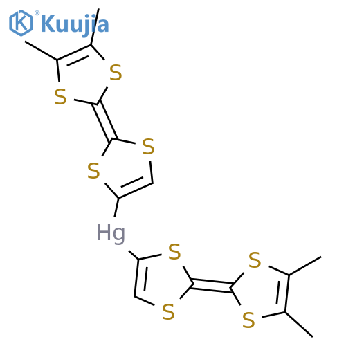 Mercury, bis[2-(4,5-dimethyl-1,3-dithiol-2-ylidene)-1,3-dithiol-4-yl]- structure