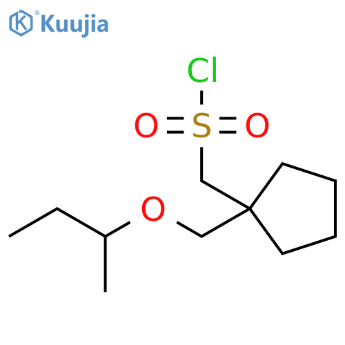 {1-(butan-2-yloxy)methylcyclopentyl}methanesulfonyl chloride structure