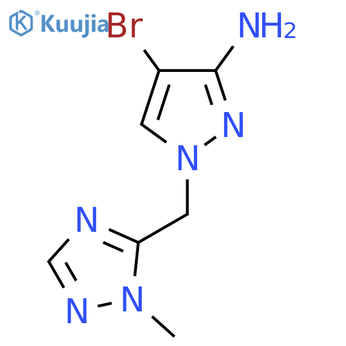 4-bromo-1-(1-methyl-1H-1,2,4-triazol-5-yl)methyl-1H-pyrazol-3-amine structure