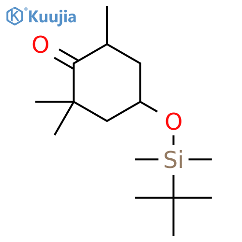 Cyclohexanone, 4-[[(1,1-dimethylethyl)dimethylsilyl]oxy]-2,2,6-trimethyl- structure