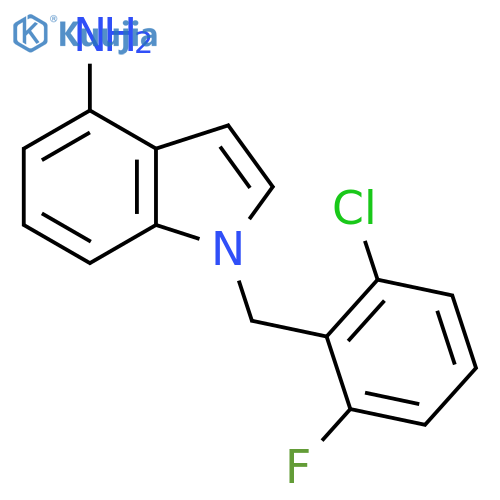 1-(2-Chloro-6-fluorobenzyl)-1H-indol-4-amine structure