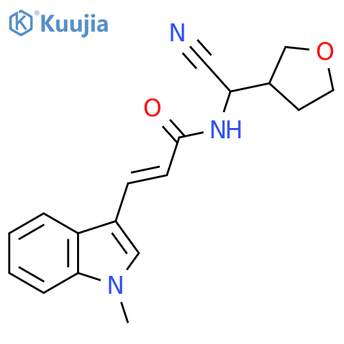 n-[Cyano(oxolan-3-yl)methyl]-3-(1-methyl-1h-indol-3-yl)prop-2-enamide structure