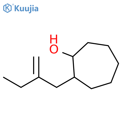 2-(2-methylidenebutyl)cycloheptan-1-ol structure