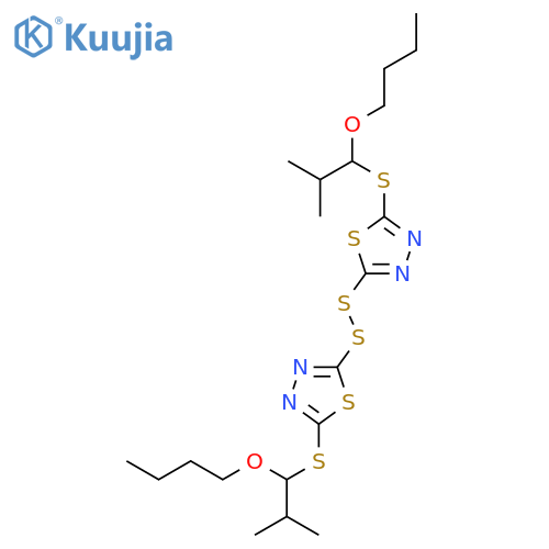 1,3,4-Thiadiazole, 2,2'-dithiobis[5-[(1-butoxy-2-methylpropyl)thio]- structure