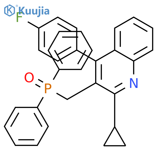 2-Cyclopropyl-3-[(diphenylphosphinyl)methyl]-4-(4-fluorophenyl)quinoline structure